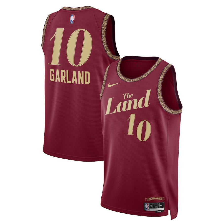 Men Cleveland Cavaliers #10 Darius Garland Nike Wine City Edition 2023-24 Swingman NBA Jersey